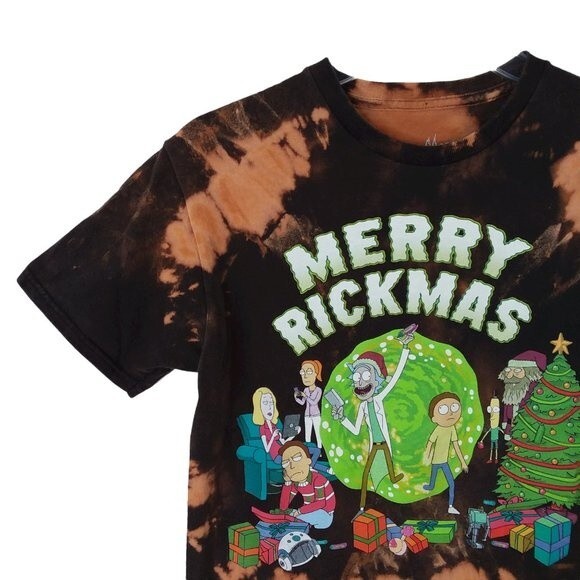 Rick Morty RICKMAS ADULT SWIM Christmas holiday ripple junction t-shirt  SMALL - Picture 5 of 10